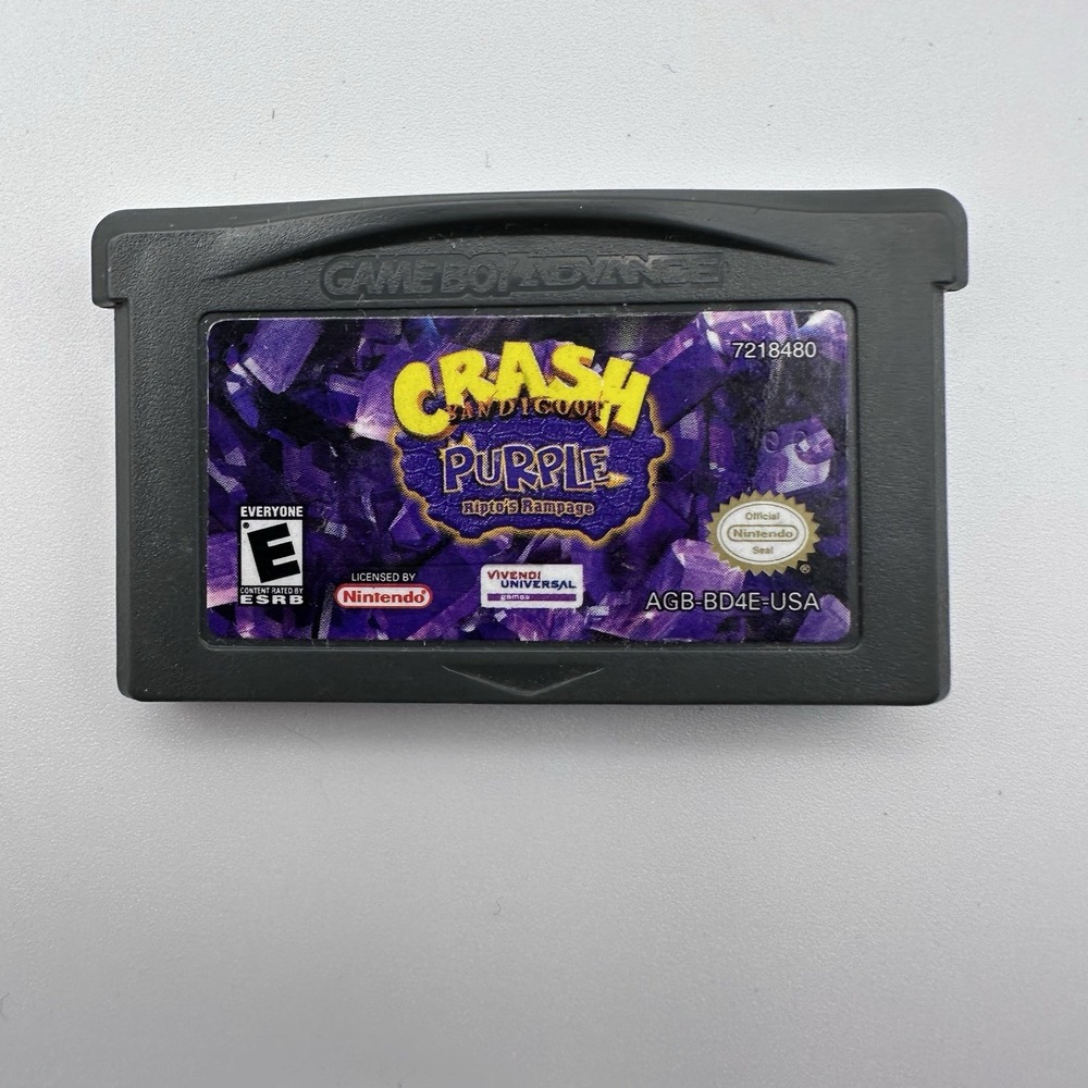 Crash Bandicoot Purple Riptos Rampage Nintendo Game Boy Advance GBA AGB-BD4E-USA